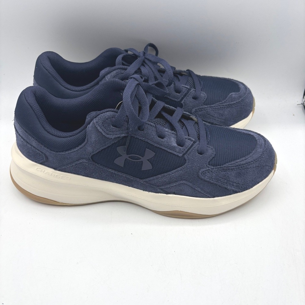 Under Armour UA Edge Suede Mens Sneakers 10.5 Navy Blue Gum 3027731-411